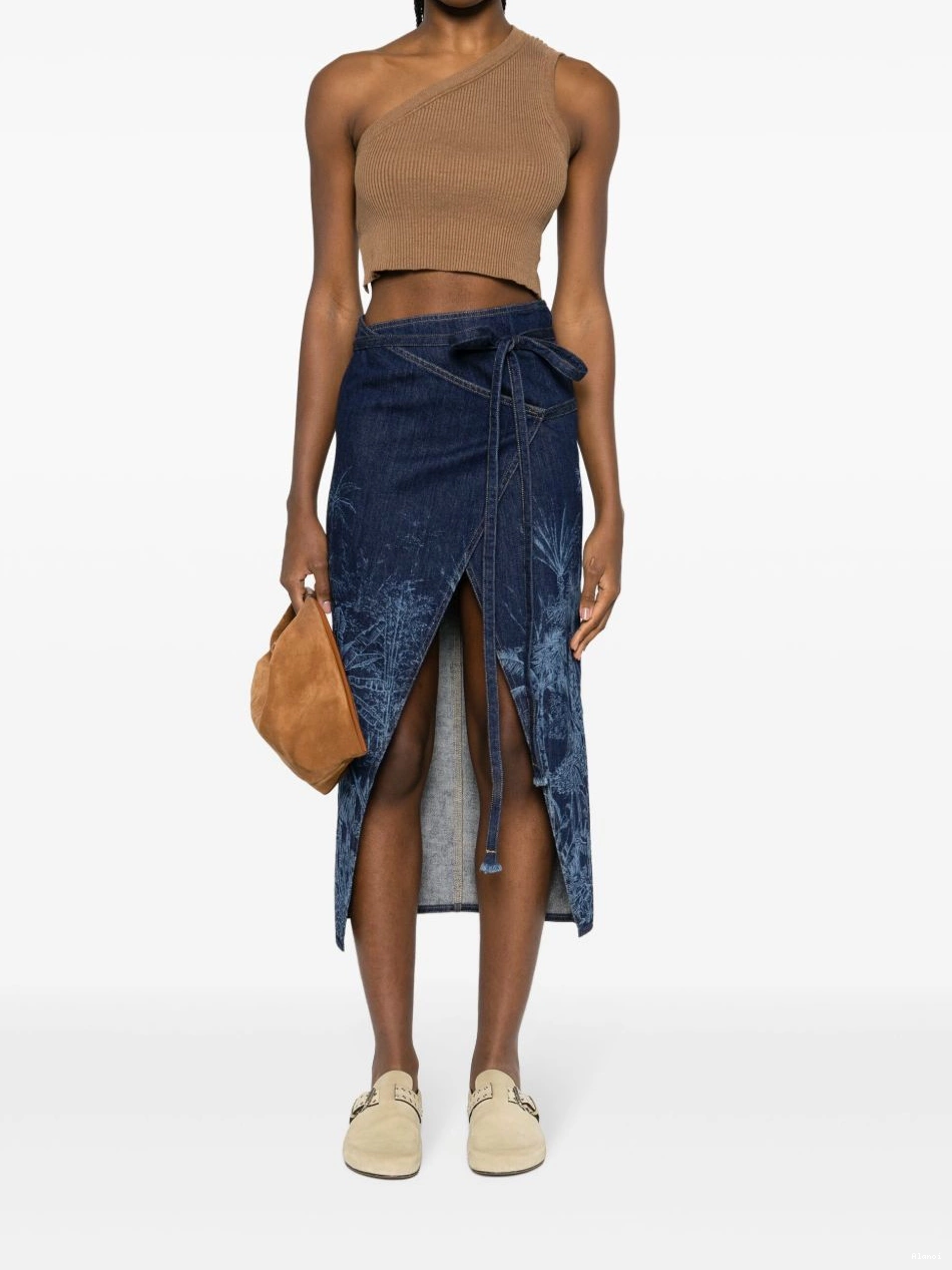 Affordable skirt Alanui Jouy de denim Toile Women Jungle 0719